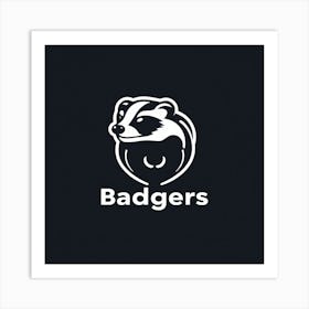 Badgers Logo Art Print