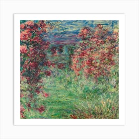 Claude Monet Roses Art Print