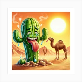 Sweaty Cactus Art Print