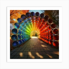 Rainbow Tunnel Art Print