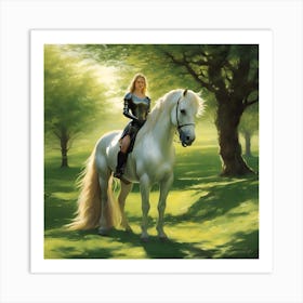 Princess On A Horse Art Print