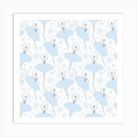 Snowflake Ballerinas Art Print