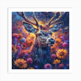 Deer In The Meadow 1 Art Print