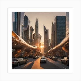 Futuristic Cityscape 62 Art Print