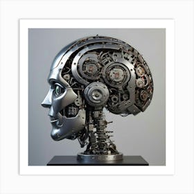 Metal Brain Of A Robot 2 Art Print