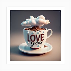 Love Coffee3 Art Print