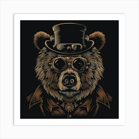 Steampunk Bear 15 Art Print