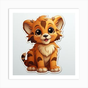 Tiger Cub Sticker Art Print