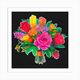 Bouquet Of Flowers Art Print