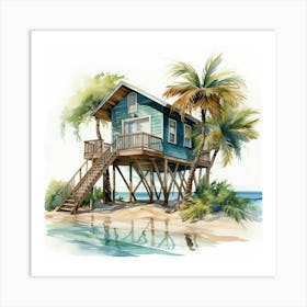 House On The Beach Art Print