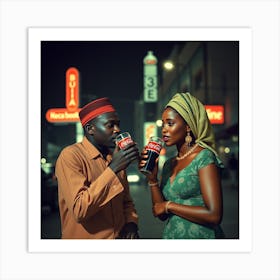 Coca-Cola Couple 1 Art Print