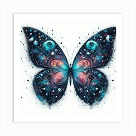 Galaxy Butterfly Art Art Print