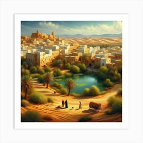 Tunisian Oasis village 1 Art Print