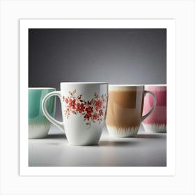 Four Mugs Art Print