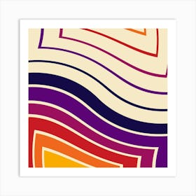 Angles Design Pattern Retro Art Print