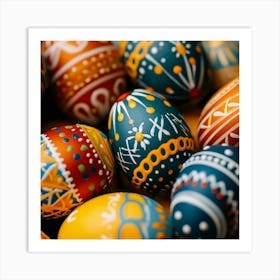 Colorful Easter Eggs Art Print