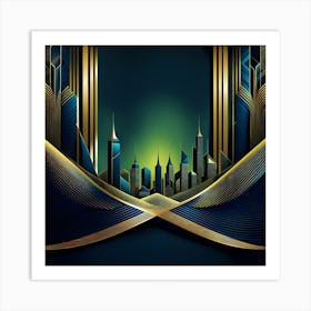 Deco Background Art Print