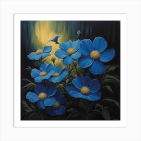 Blue Cosmos Art Print