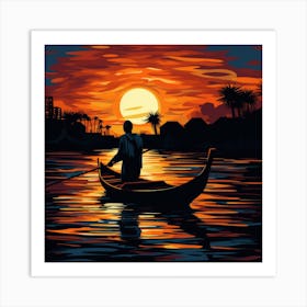 Egyptian Sunset 3 Art Print