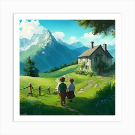 House In The Mountains Art Print