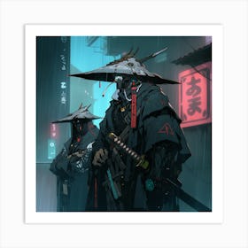 Myeera Samurai Drawn As Graffiti Cyberpunk City Neo Noir 4f5f0192 F504 49bc B289 9c4ee9f9ab91 Art Print