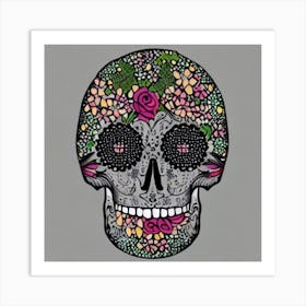 Day Of The Dead Skull Art Print