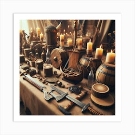 Viking Table Art Print