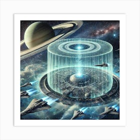 Stellar Veil Stealth Operations 1024x1024 Art Print