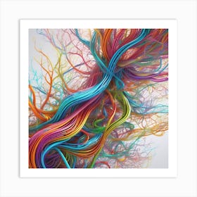 Colorful Wires 4 Art Print