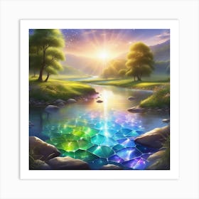 Rainbow River 7 Art Print