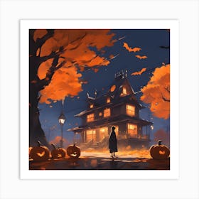 Halloween House 1 Art Print