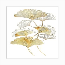 Gold Leaf Wall Art Art Print