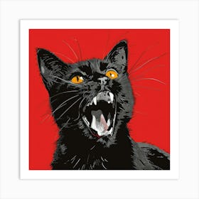 Screaming Cat 3 Art Print