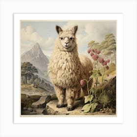 Llama Art Print