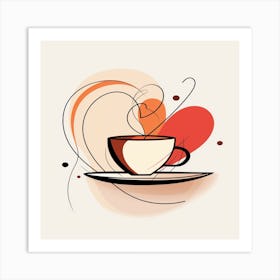 Coffee Love Illustration 1 Art Print