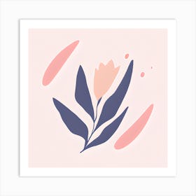 Pink And Purple Floral Art Print