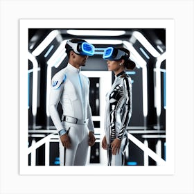 Futuristic Couple 22 Art Print