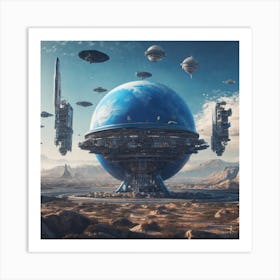 Futuristic City 51 Art Print