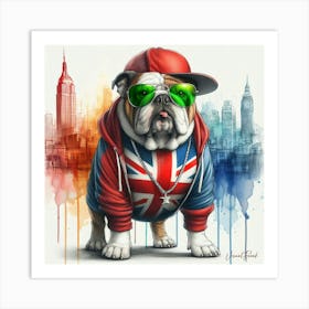 Hip Hop British Bulldog II. Art Print