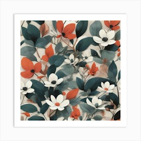 Abstract Floral Pattern Art Print