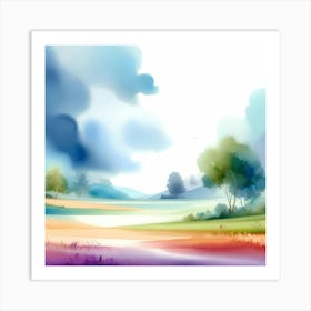 Watercolor Landscape Painting 59 Art Print