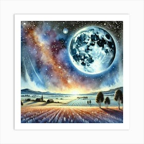 Full Moon In The Sky Art Print