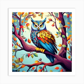 Colorful owl 1 Art Print