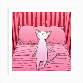 Cat relaxing Art Print