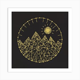 Golden Mountains Art Print