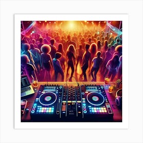 A Dj Set In Abstract Colors 5 Poster