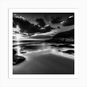 Black And White Sunset 5 Art Print