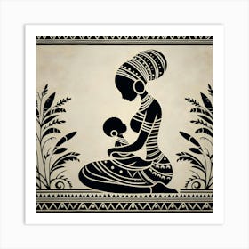 African Mother And Child 1 Art Print