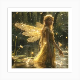 Fairy In The Water 1 Art Print