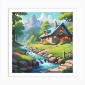 House In The Mountains 5 Art Print